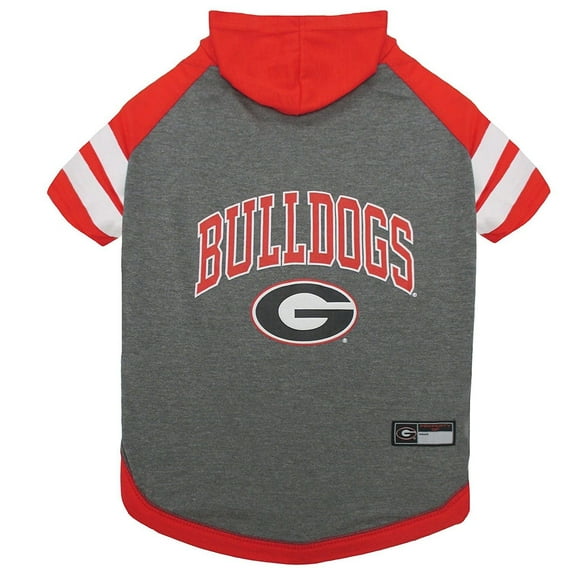 Pets First College Georgia Bulldogs Pet Hoodie Tee Shirt, 4 Sizes Available - Small