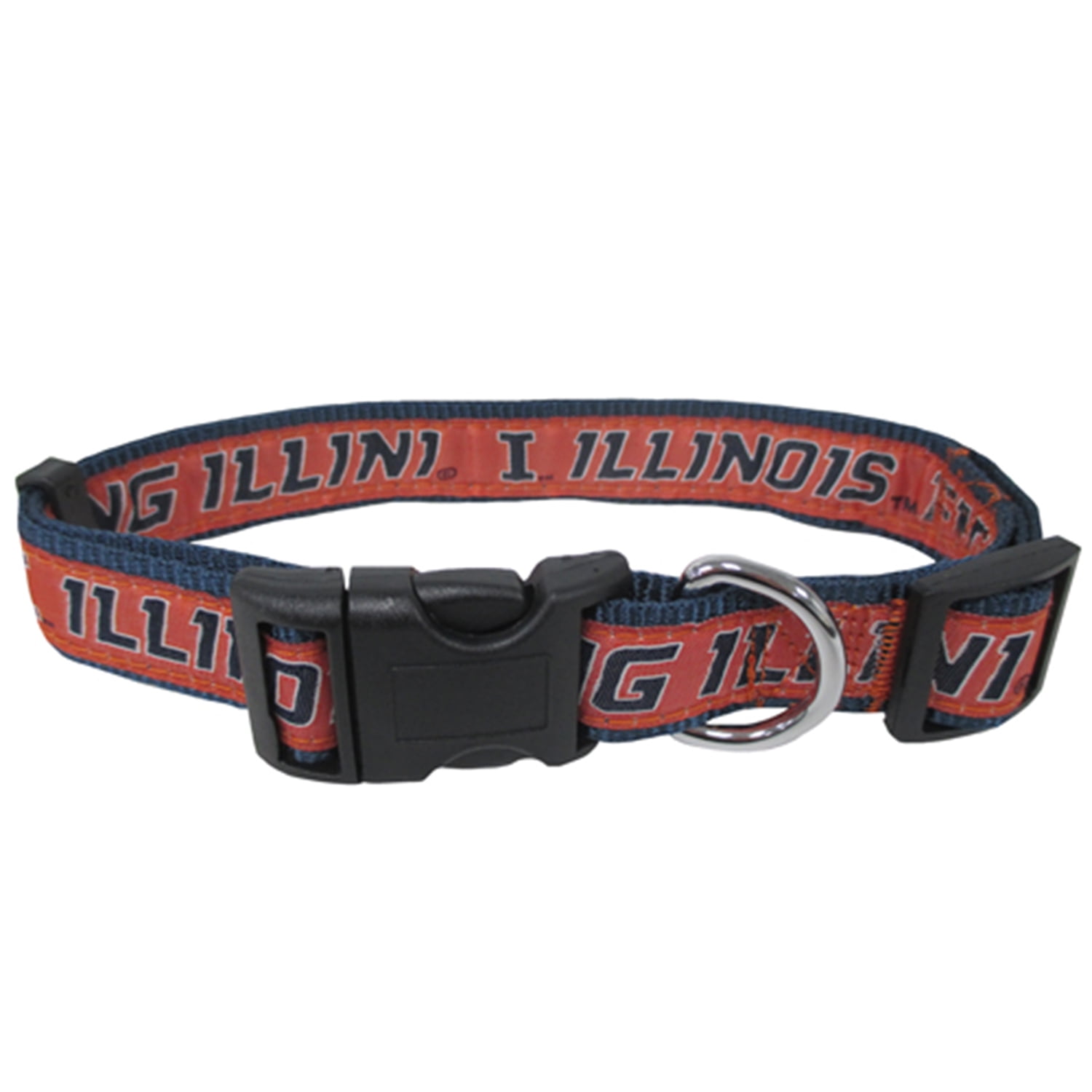 Pets First College Illinois Fighting Illini Pet Collar, 3 Sizes Available, Sports Fan Dog Collar - Medium