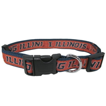 Pets First College Illinois Fighting Illini Pet Collar, 3 Sizes Available, Sports Fan Dog Collar - Medium