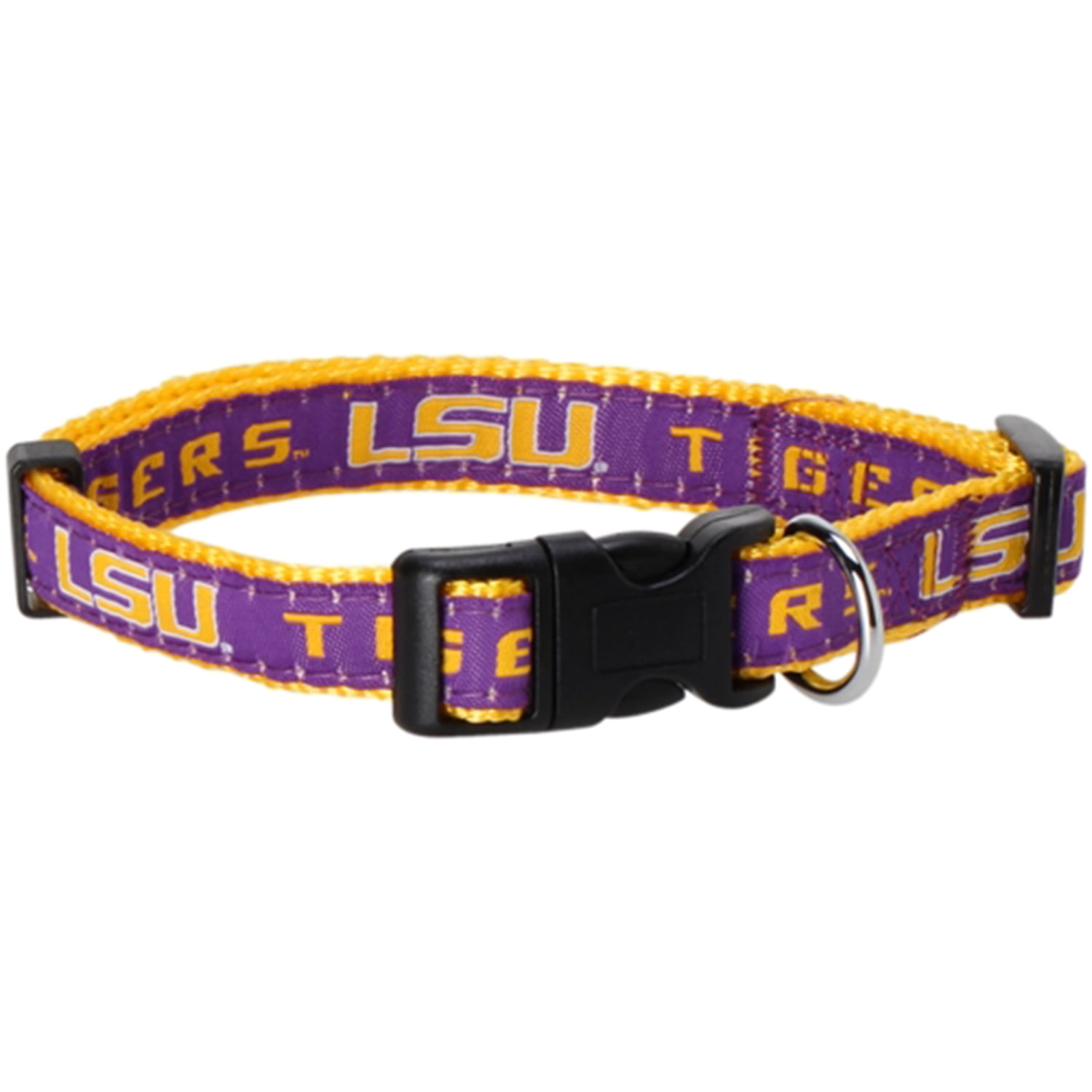 Pets First College LSU Tigers Pet Collar, 3 Sizes Available, Sports Fan Dog Collar - Medium