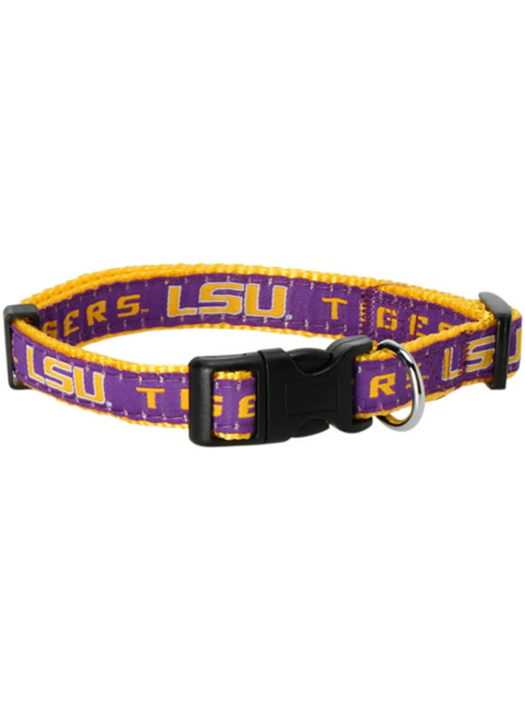 Pets First College LSU Tigers Pet Collar, 3 Sizes Available, Sports Fan Dog Collar - Medium