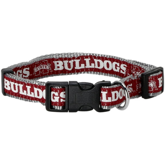 Pets First College Mississippi State Bulldogs Pet Collar, 3 Sizes Available, Sports Fan Dog Collar - Medium