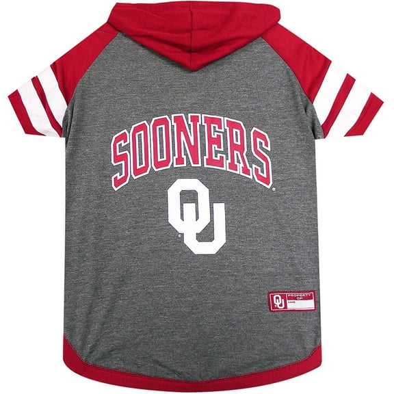 Pets First College Oklahoma Sooners Pet Hoodie Tee Shirt, 4 Sizes Available - Medium