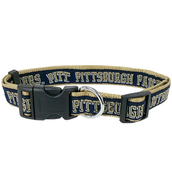 Pets First College Pitt Panthers Pet Collar, 3 Sizes Available, Sports Fan Dog Collar - Medium