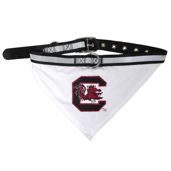 Pets First College South Carolina Gamecocks Pet Bandana, 3 Sizes Available with Collar