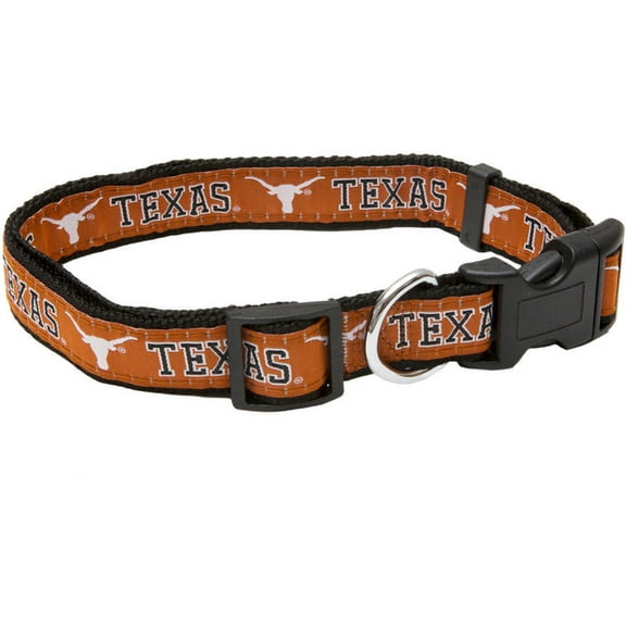 Pets First College Texas Longhorns Pet Collar, 3 Sizes Available, Sports Fan Dog Collar - Medium