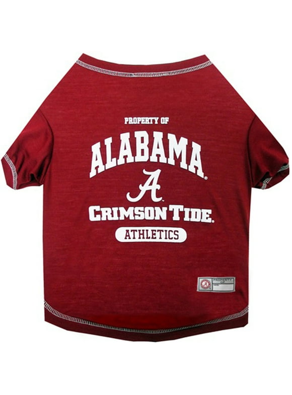 Pets First Collegiate Alabama Crimson Tide Pet Dog T-Shirt in 5 Sizes - Medium
