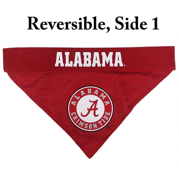 Pets First Collegiate Alabama Crimson Tide Reversible Bandana - Home & Away Mesh & Premium Embroidery for DOGS & CATS