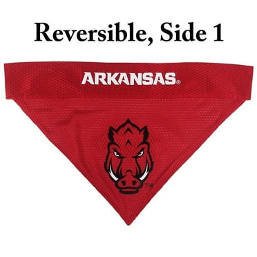 Pets First Collegiate Arkansas Razorbacks Reversible Bandana - Home & Away Mesh & Premium Embroidery for DOGS & CATS