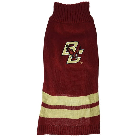 Pets First Collegiate Boston College Eagles Pet Dog Sweater - Licensed 100% Warm Acrylic knitted. 44 College Teams - Extra Small