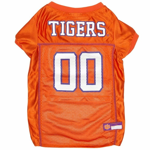 Pets First Collegiate Clemson Tigers Football/Basketball Mesh Jersey for Pet Dog. available in 40  Teams - XX-Large