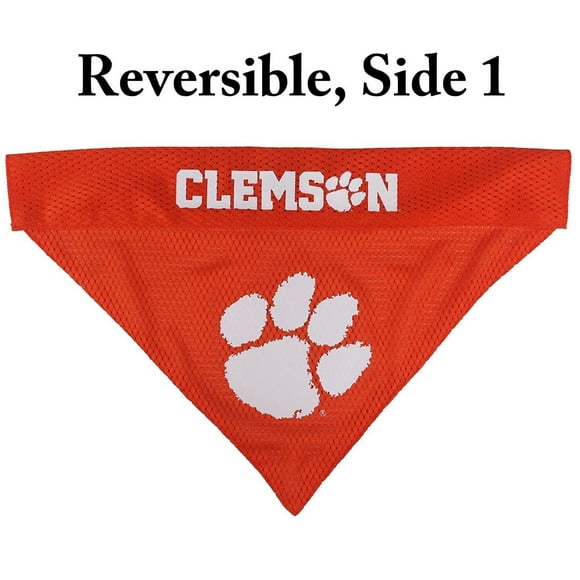Pets First Collegiate Clemson Tigers Reversible Bandana - Home & Away Mesh & Premium Embroidery for DOGS & CATS