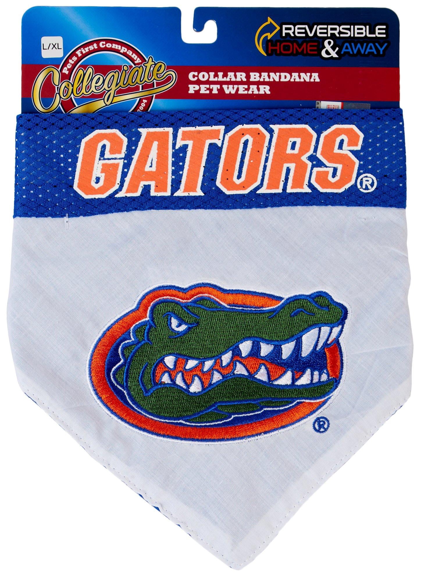 Pets First Collegiate Florida Reversible Bandana -Home & Away Mesh & Premium Embroidery For Dogs & Cats