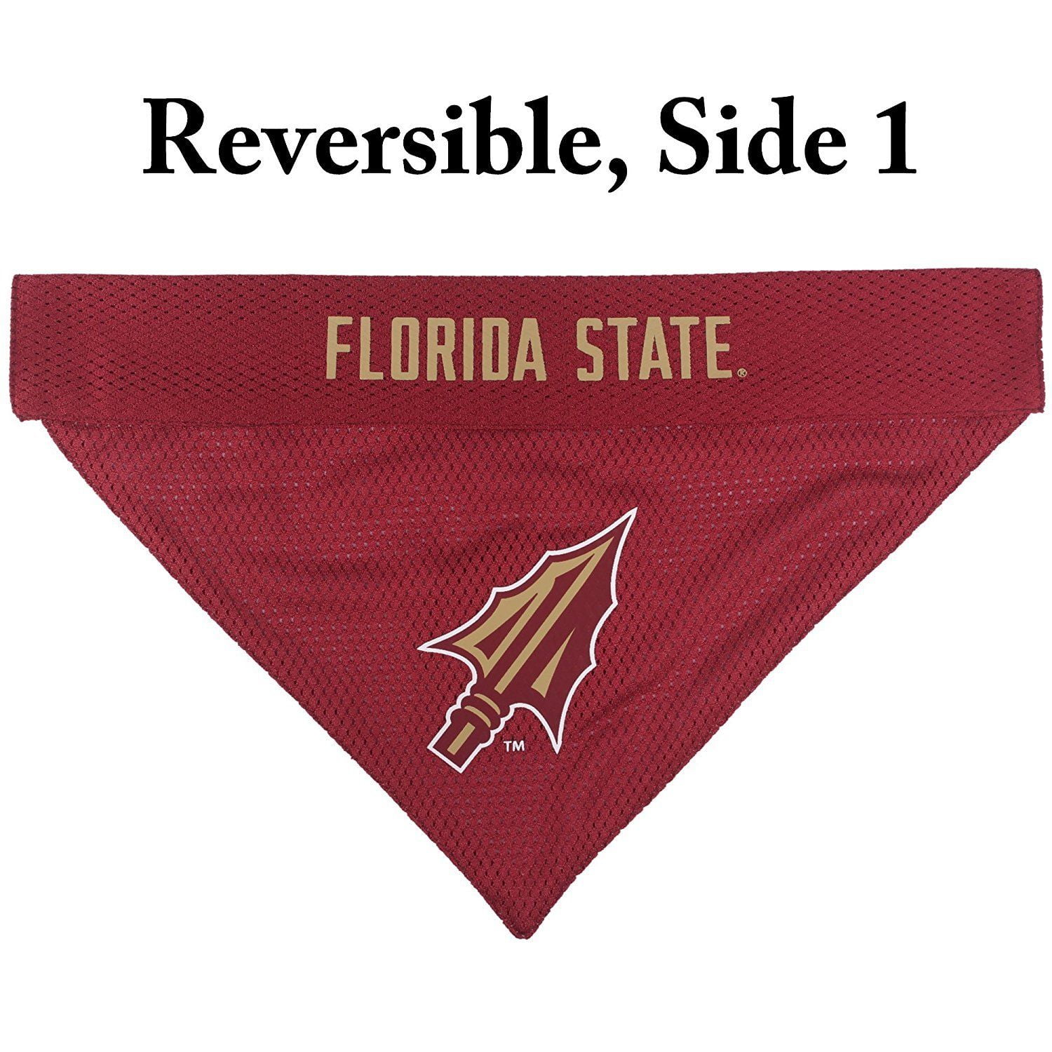 Pets First Collegiate Florida State Reversible Bandana -Home & Away Mesh & Premium Embroidery For Dogs & Cats