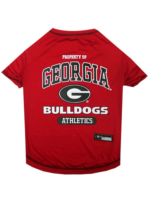Pets First Collegiate Georgia Bulldogs Pet Dog T-Shirt in 5 Sizes - Medium
