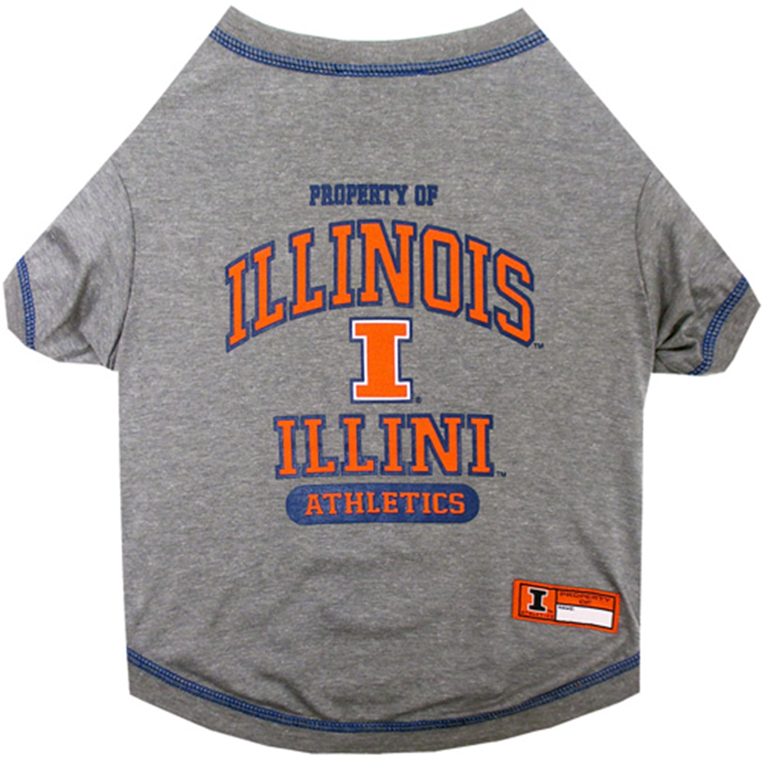 Pets First Collegiate Illinois Fighting Illini Pet Dog T-Shirt in 5 Sizes - Extra Large