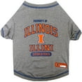 thumbnail image 1 of Pets First Collegiate Illinois Fighting Illini Pet Dog T-Shirt in 5 Sizes - Extra Small, 1 of 3