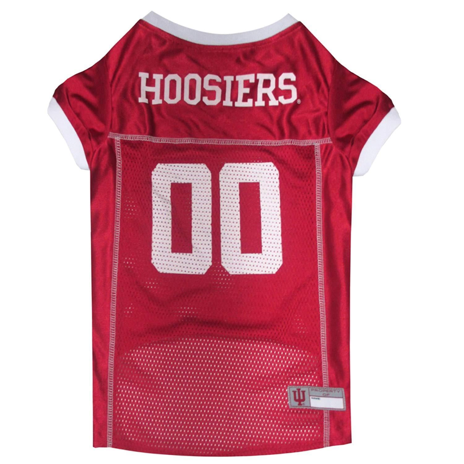 Pets First Collegiate Indiana Hoosiers Football/Basketball Mesh Jersey for Pet Dog. available in 40+ Teams - Small