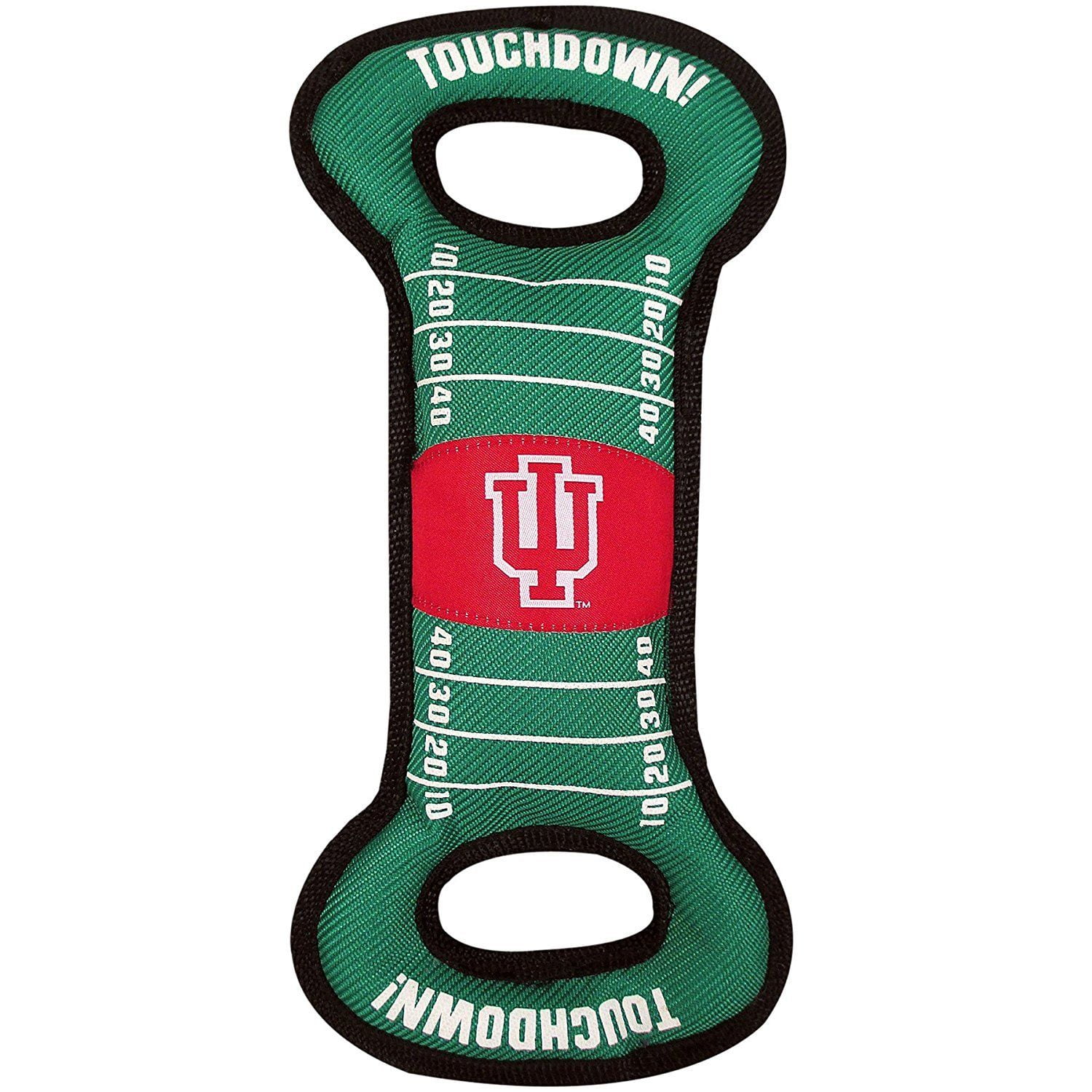 Pets First Collegiate Indiana Hoosiers Football Field Toy for DOGS & CATS. Heavy-Duty, Durable toys with Squeakers