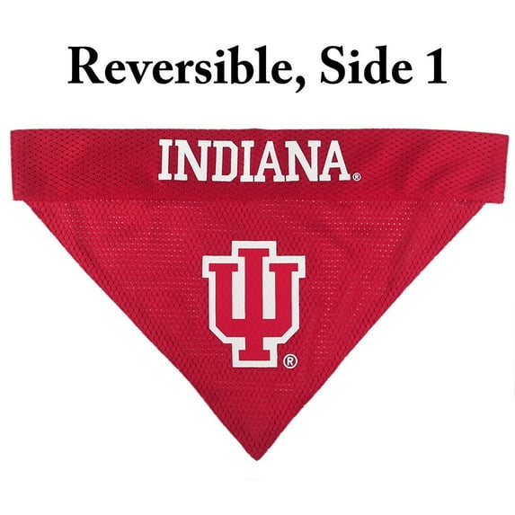 Pets First Collegiate Indiana Hoosiers Reversible Bandana - Home & Away Mesh & Premium Embroidery for DOGS & CATS