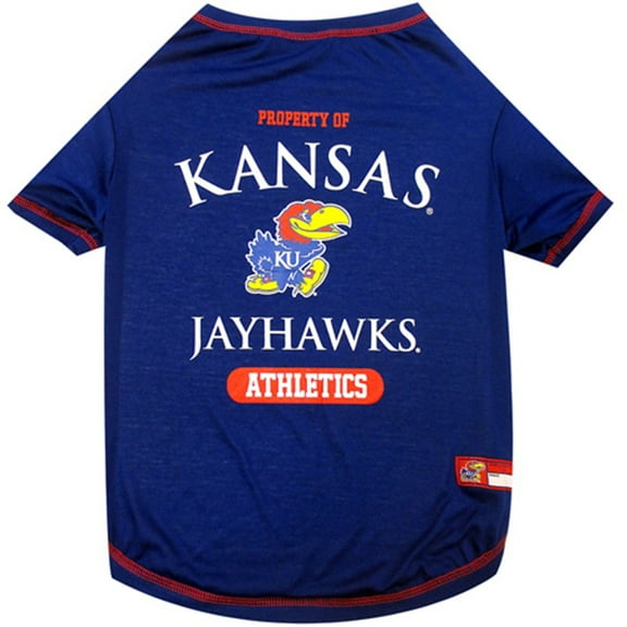 Pets First Collegiate Kansas Jayhawks Pet Dog T-Shirt in 5 Sizes - Large