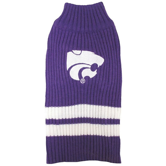 Pets First Collegiate Kansas State Wildcats Pet Dog Sweater - Licensed 100% Warm Acrylic knitted. 44 College Teams, 4 sizes