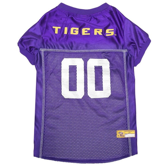 Pets First Collegiate LSU Tigers Football/Basketball Mesh Jersey for Pet Dog. available in 40+ Teams - Medium