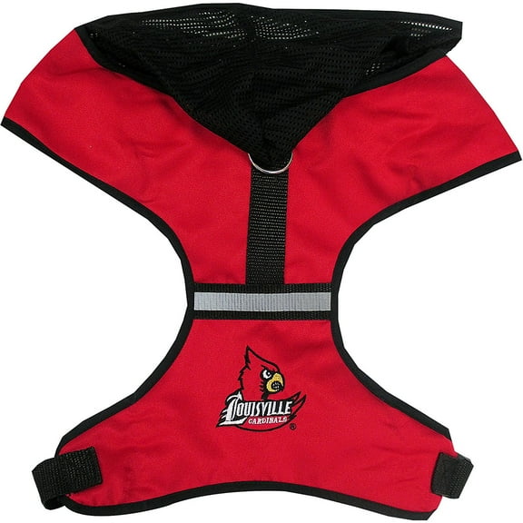 Pets First Collegiate Louisville Cardinals Dog Harness - Football Pet Harness Vest - Dog Leash Harness - Adjustable - Medium