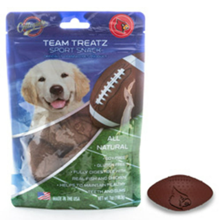 Pets First Collegiate Louisville Cardinals Dog Treats Natural & Delicious  Dog Cookies Licensed with engraved Football