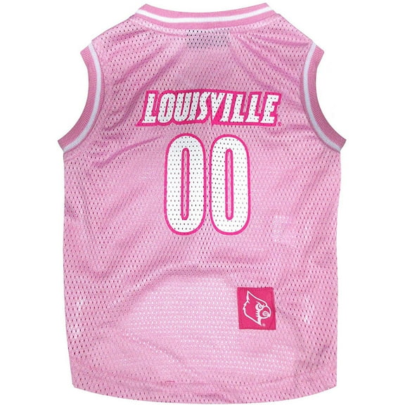 Pets First Collegiate Louisville Cardinals PINK Basketball Jersey - Licensed BRAND NEW in 4 Teams 4 Sizes