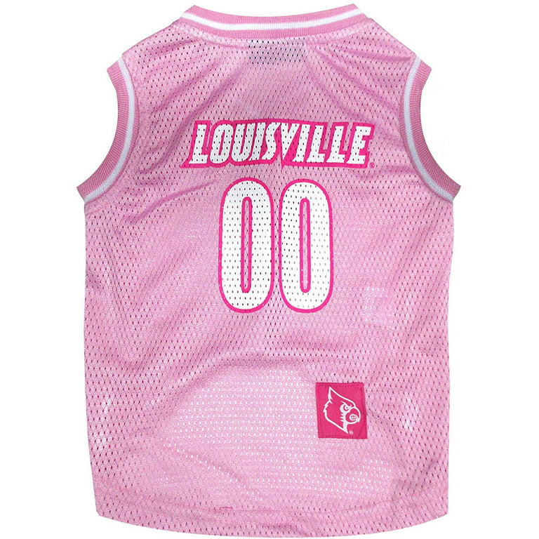 Pets First Collegiate Louisville Cardinals PINK Basketball Jersey -  Licensed BRAND NEW in 4 Teams 4 Sizes 