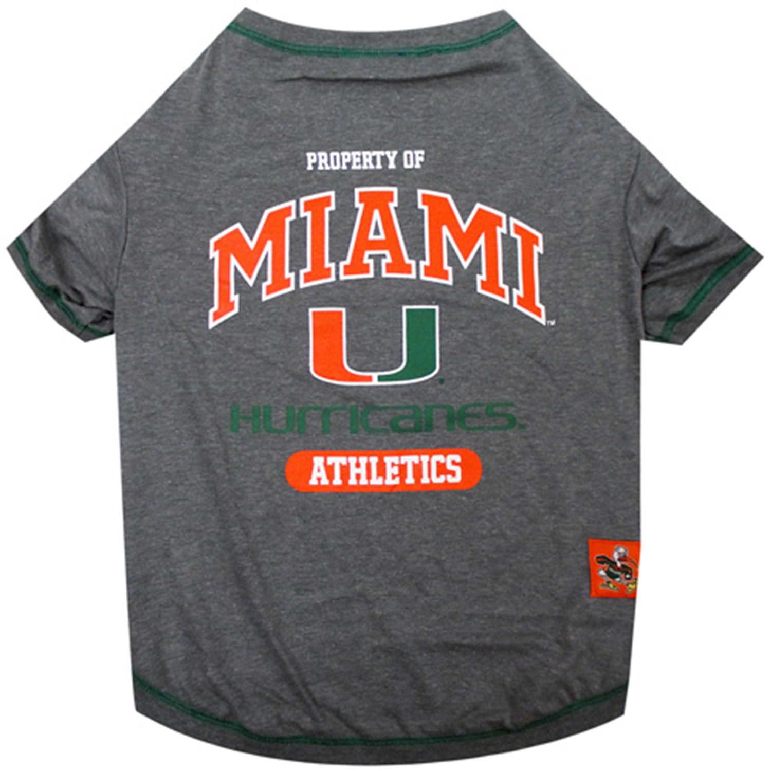 Pets First Collegiate Miami Hurricanes University Pet Dog T-Shirt in 5 Sizes - Small