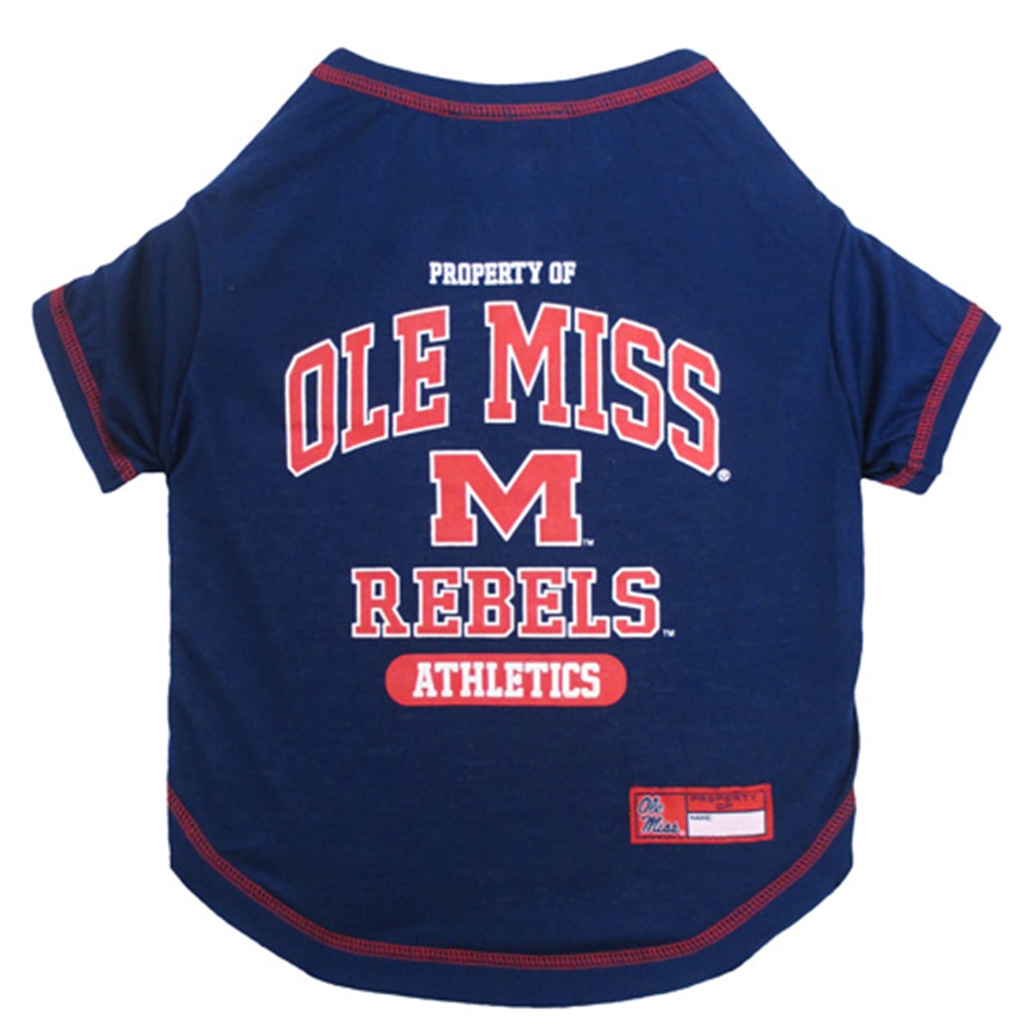 Pets First Collegiate Mississippi Ole Miss Rebels Pet Dog T-Shirt in 5 Sizes - Medium