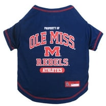 Pets First Collegiate Mississippi Ole Miss Rebels Pet Dog T-Shirt in 5 Sizes - Medium