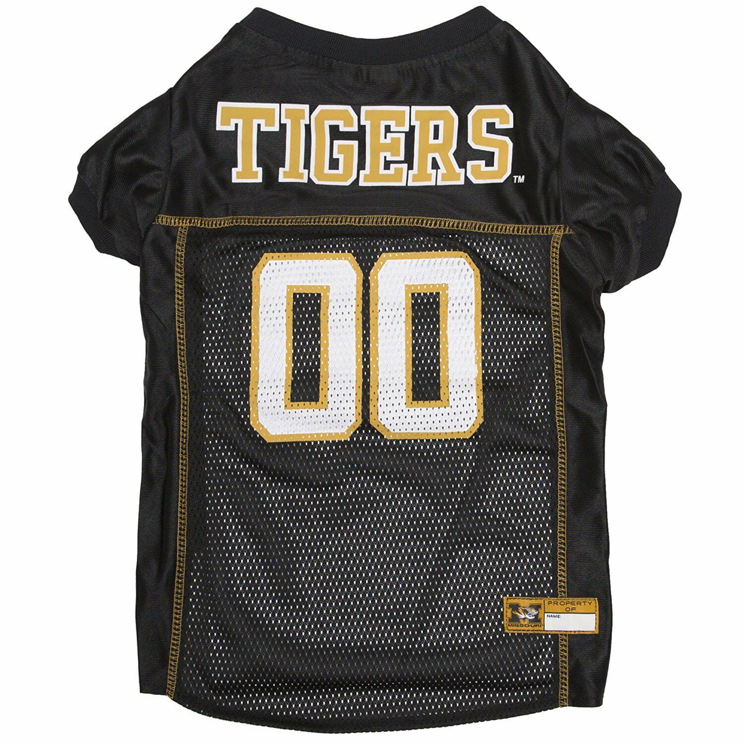 Pets First Collegiate Missouri Tigers Football/Basketball Mesh Jersey for Pet Dog. available in 40+ Teams - Large