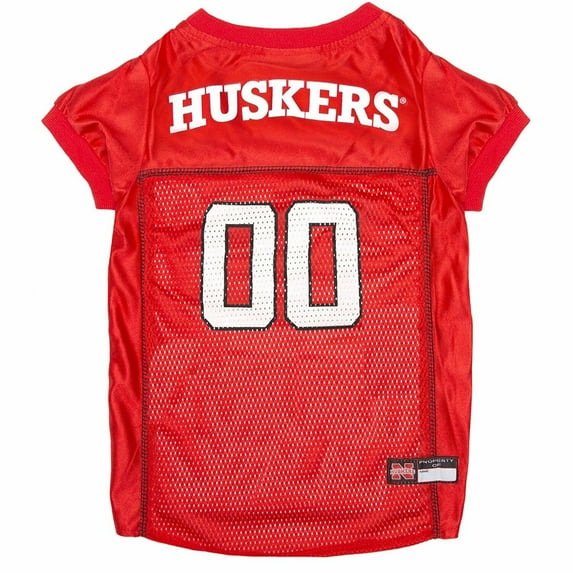Pets First Collegiate Nebraska Huskers Football/Basketball Mesh Jersey for Pet Dog. available in 40+ Teams - Extra Large