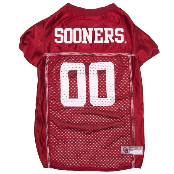 Pets First Collegiate Oklahoma Sooners Football/Basketball Mesh Jersey for Pet Dog. available in 40  Teams - Large