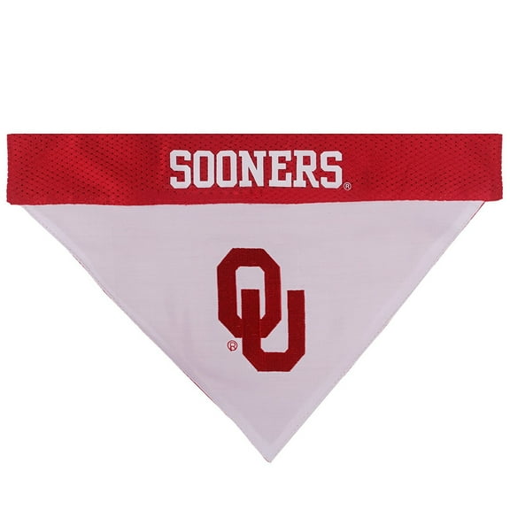 Pets First Collegiate Oklahoma Sooners Reversible Bandana - Home & Away Mesh & Premium Embroidery for DOGS & CATS