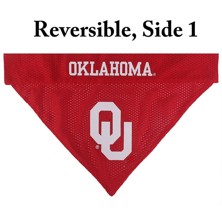 Pets First Collegiate Oklahoma Sooners Reversible Bandana Home Away Mesh Premium Embroidery for DOGS CATS Walmart