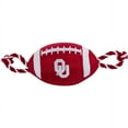 thumbnail image 1 of Pets First Collegiate Oklahoma Sooners Strong, Durable, Chewable Football Dog Toy with Inner Squeaker and Side Ropes, Officialy Licensed, 1 of 7