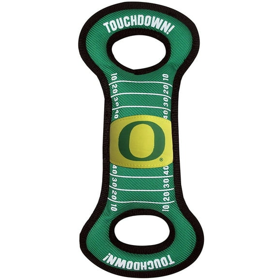 Pets First Collegiate Oregon Ducks Football Field Toy for DOGS & CATS. Heavy-Duty, Durable toys with Squeakers