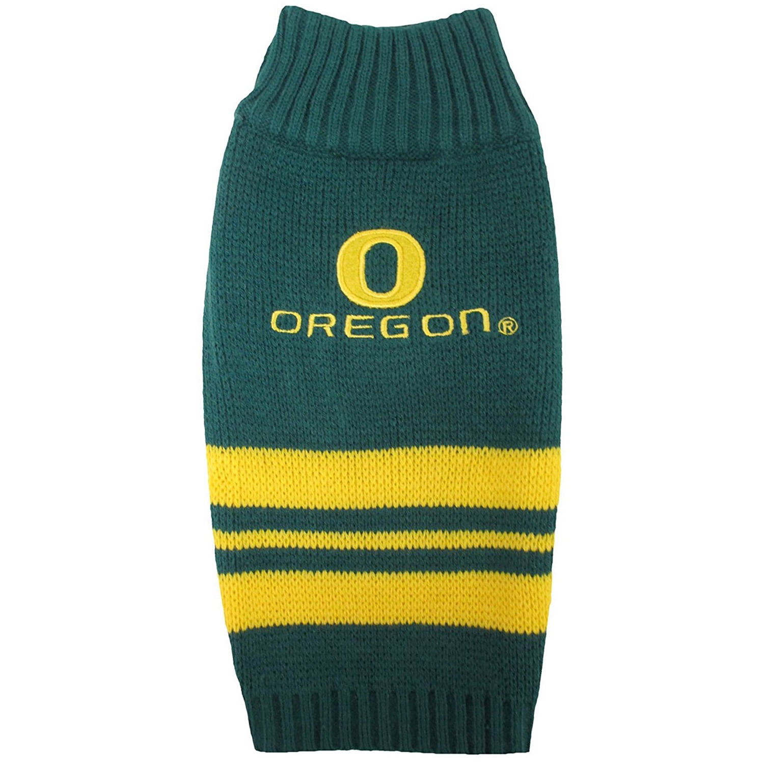 Pets First Collegiate Oregon Ducks Pet Dog Sweater - Licensed 100% Warm  Acrylic knitted. 44 College Teams, 4 sizes 