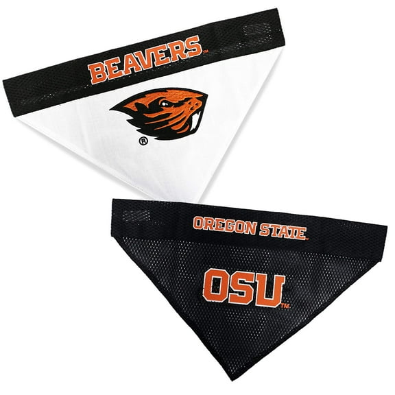 Pets First Collegiate Oregon State Beavers Reversible Bandana - Home & Away Mesh & Premium Embroidery for DOGS & CATS