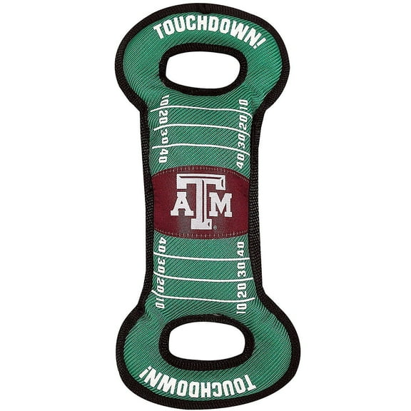 Pets First Collegiate Texas A & M Aggies Football Field Toy for DOGS & CATS. Heavy-Duty, Durable toys with Squeakers