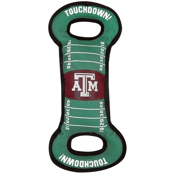 Pets First Collegiate Texas A & M Aggies Football Field Toy for DOGS & CATS. Heavy-Duty, Durable toys with Squeakers