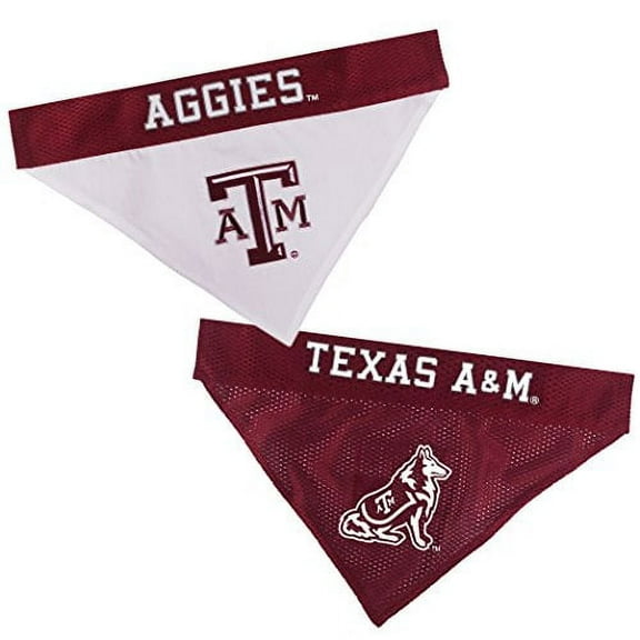 Pets First Collegiate Texas A&M Aggies Reversible Bandana - Home & Away Mesh & Premium Embroidery for DOGS & CATS