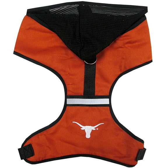 Pets First Collegiate Texas Longhorns Dog Harness - Football Pet Harness Vest - Dog Leash Harness - Adjustable - Large