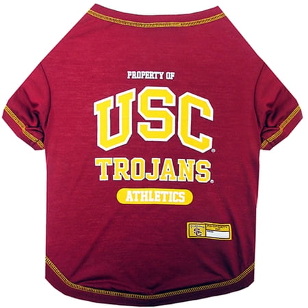Pets First Collegiate USC Trojans Pet Dog T-Shirt in 5 Sizes - Extra Large
