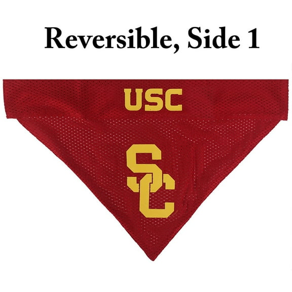 Pets First Collegiate USC Trojans Reversible Bandana - Home & Away Mesh & Premium Embroidery for DOGS & CATS