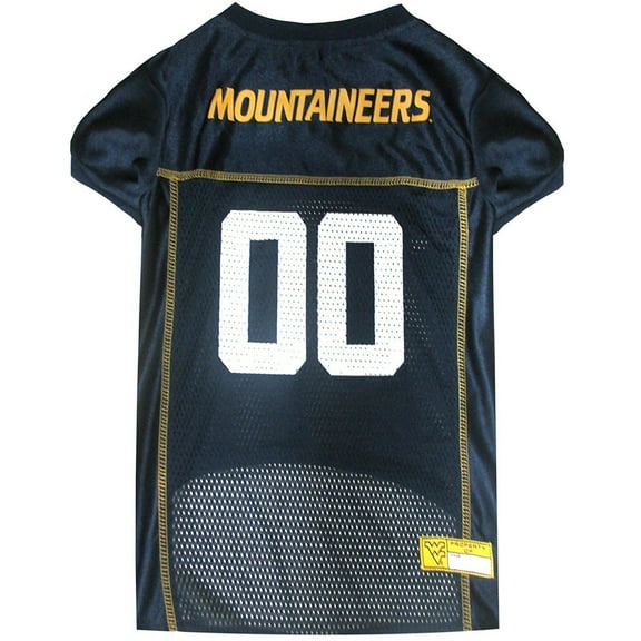 Pets First Collegiate West Virginia Mountaineers Football/Basketball Mesh Jersey for Pet Dog. available in 40+ Teams - XX-Large